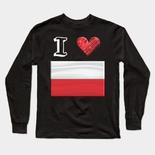 I love Flag from Polen Long Sleeve T-Shirt